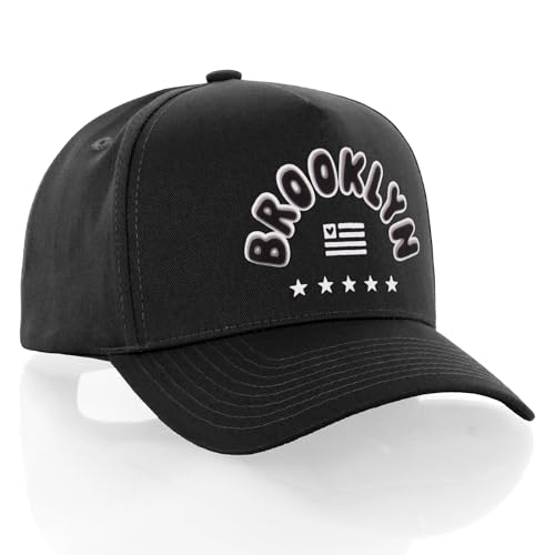 Daxton Vintage Fashion Trucker Hats Love American Cities Retro Premium Collection, Brooklyn Black Cap
