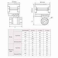 U.S. Solid 2 Wege Motorkugelhahn elektrisch – Edelstahl 1/2 Zoll DN15, 9-24V AC/DC, stromlos geschlossen, Full Port, 2-Draht-Auto-Rückkehr – Ansicht 4