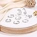 SAMOCO 8 Pcs Toe Rings for Women Toe Ring Non Tarnish Simple Open Adjustable Band Toe Rings Set Beach Foot Toe Ring for Summer