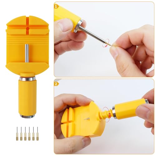 Ultimate Watch Link Removal kit - Adjustable Bracelet Repair & Resizing, Watch Band Remover, Screwdriver, Hammer, Pin Punch, Watch Back Remover - Includes Storage Box - Thumbnail 6