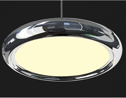 Suspension LED cuisine argentée 20cm design postmoderne - 8