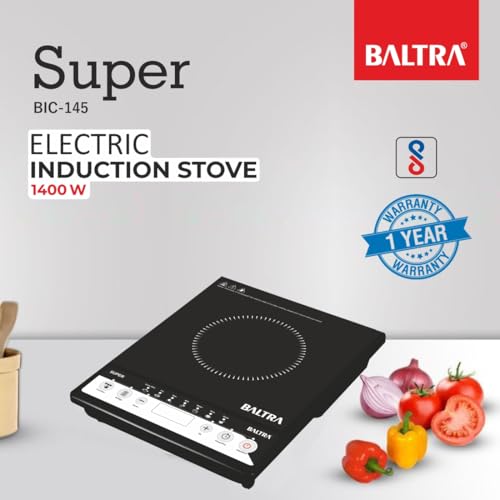 Image of BALTRA Super Induction Cooktop 1400 W | 7 Versatile Cooking Modes | Cool Touch Surface, Preset your Timer, Overheat Protection, Energy Saver | Lightweight & Durable Induction | 1 Year Warranty