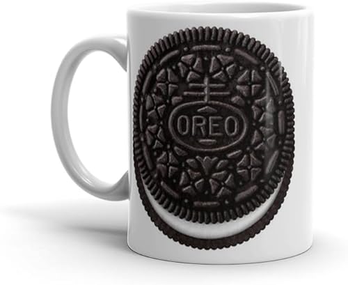 Taza de café de cerámica blanca Oreo microondas galletas lavavajillas fiesta té vacaciones 15 11 oz boda Navidad hogar taza segura cumpleaños