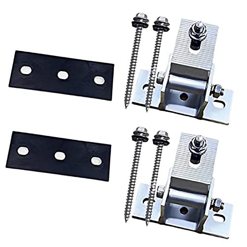 MISNODE Lot de 4 supports de panneau solaire réglables et inclinables pour panneau solaire - 15-30° - Angle de montage sur toit plat réglable individuellement