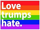 Love Trumps Hate - Anti-Trump 18X24 inch 2-Sided Yard Signs with Stakes (1)