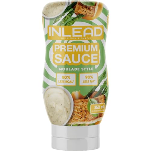INLEAD - Premium Sauce - Light Soße | 80% weniger Kalorien & 90% weniger Fett | Perfekt Zur Diät | Kalorienarme Ernährung | Vegan | Glutenfrei | Laktosefrei - 350ml (Moulade Style)