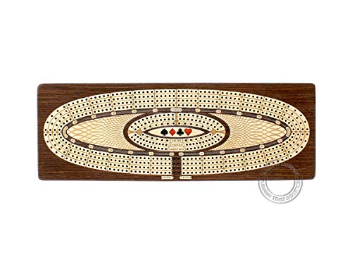 House of Cribbage tablero continuo de cribbage en madera miniatura 6