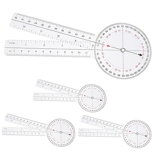 Operitacx 3 Series Regla De Ángulo Regla Triangular Regla Métrica Regla De Acero Geo Goniometro Transportador De Angulos Goniómetro Para Medir Goniómetro De Plástico El Plastico 4 Piezas X 3
