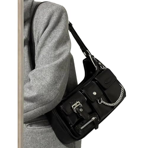 Stylish and Convenient Motorcycle Bag with Multiple Pockets PU Shoulder Bag with Adjustable Strap for Various Occasions3