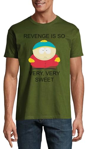 T-shirt Revenge is so Very Very Sweet col rond coton homme vêtement vert