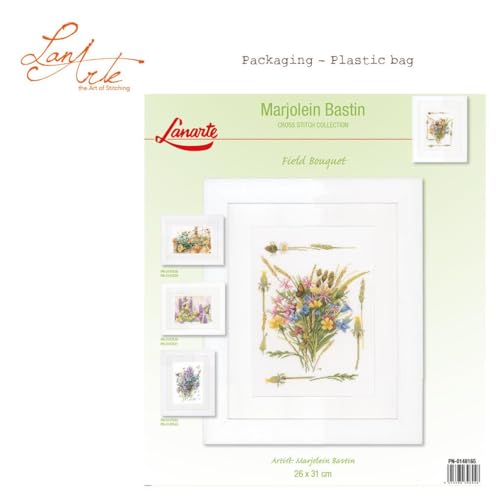 Image of Vervaco Counted Cross Stitch kit Field Bouquet, 12.4 inch