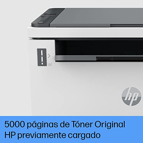 HP Laserjet Tank 1604w, 381L0A, imprimante Multifonction Monochrome, réservoir à Recharge Rapide intégré, Impression R/V Manuelle, 22 ppm, Jusqu’à 5000 Pages, numérisation A4, Wi-FI, USB,Blanche
