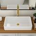 Logmey 24"x14" Rectangle Above White Porcelain Ceramic Bathroom Vessel Vanity Sink Art Basin ...