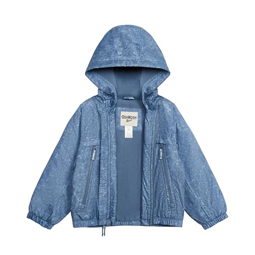 Image of OshKosh B'gosh Boys Sporty Bomber Jacket with Fleece Hood and Lining