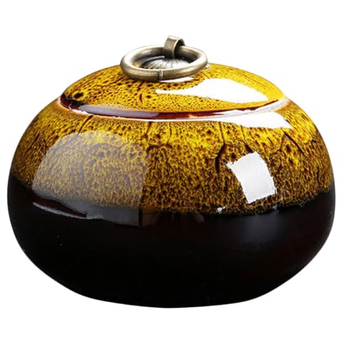 TOYANDONA Barattolo in Ceramica con Coperchio Ermetico per Tè Sfuso e Zucchero Contenitore Salvaspazio per Alimenti Secchi Resistente per Conservazione Prolungata in Cucina