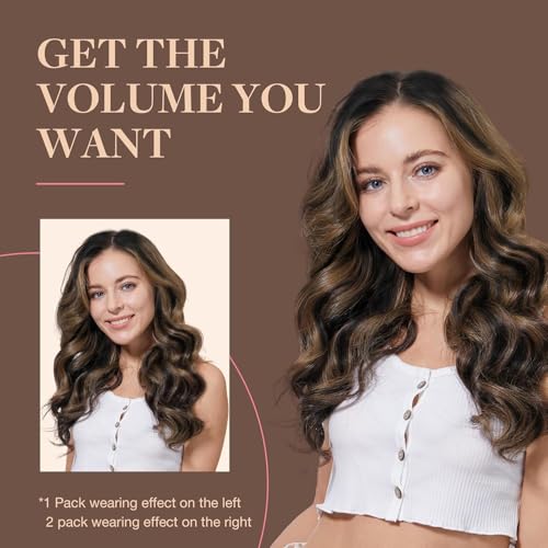 Image of GOO GOO Clip in Hair Extensions Real Human Hair Balayage Remy Extensions