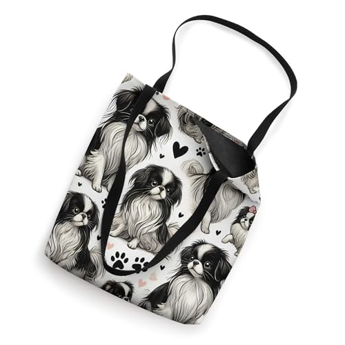 Bolso tipo tote con diseño bonito de perros Chin japoneses miniatura 2