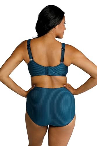 Ulla Popken Damen große Größen Übergrößen Plus Size Entlastungs-BH, Strassanhänger, ohne Bügel Petrol 100B 658495747-100B