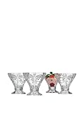 Shannon Crystal South Beach Palm Dessert Cups, 8 Ounce - Set of Four, By Godinger
