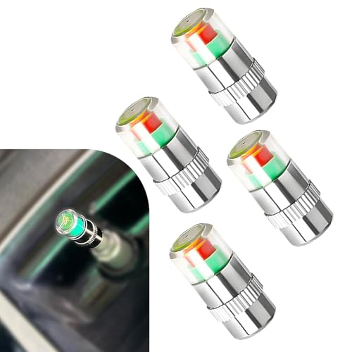 winterrock 4 PCS Car Tire Pressure Monitor Valve Stem Caps,