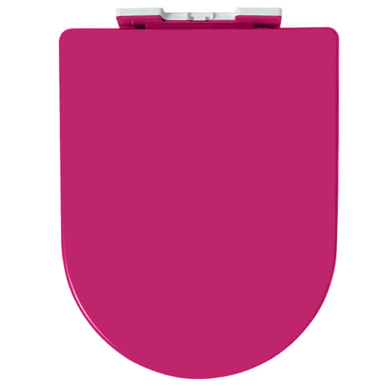 Dxpsxjl Rose Red Adjustable Hinges, Colors Available Toilet Seat, Lightweight, Durable, Portable, User-Friendly, Compact Adjustable Fit, Soft, Close