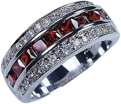 2.20Ct Princess Cut Red Ruby Lab Created Diamond Channel Set Men's Wedding Band Ring 14k White Gold Finish Sterling Silver 925