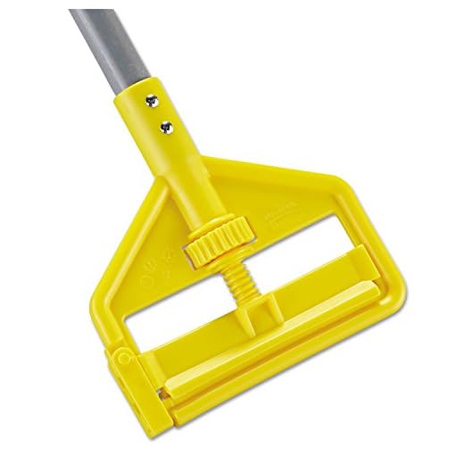 Rubbermaid Commercial Products Invader FiberGlass Wet Mop Handle, 60 Inch, Gray, Heavy Duty Mop Head Replacement Handle for Industrial/Household Floor Cleaning, Quick Change Mop Head Handle