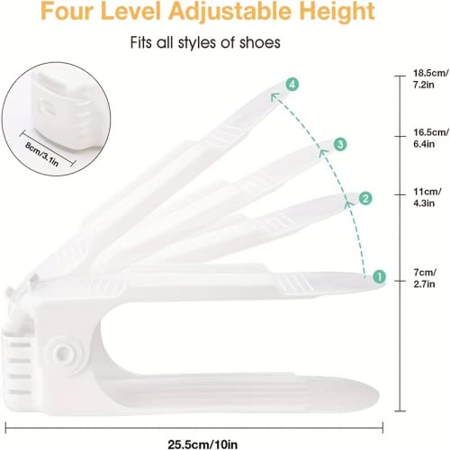 Spadeaces 10Pcs Free Standing Shoe Rack With Adjustable Slots - Convenient Organizer For Your Shoe Collection #TOP3