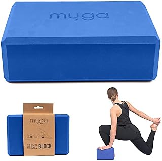 Myga Foam Yoga Block - High Density EVA Foam Yoga Brick, Lightweight Odour Resistant Moisture Proof Pilates Block, 6 Colours to Choose - 23 x 8 x 15cm