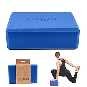 MYGA Yoga Block – High-Density EVA Foam Yoga Brick – Non-Slip, Lightweight & Durable Exercise Block for Pilates, Stretching and Flexibility at Home & Gym – Choice of Colour