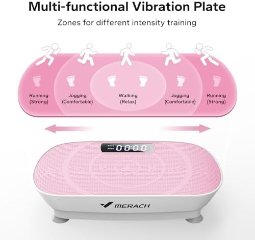 MERACH Vibration Plate Exercise Machine,Whole Body Workout Power Vibrate Fitness Platform Vibration Plate for Lymphatic Drainage,Motor Speed Control , Weight Loss & Shaping 3 41BUdUqdzPL. AC