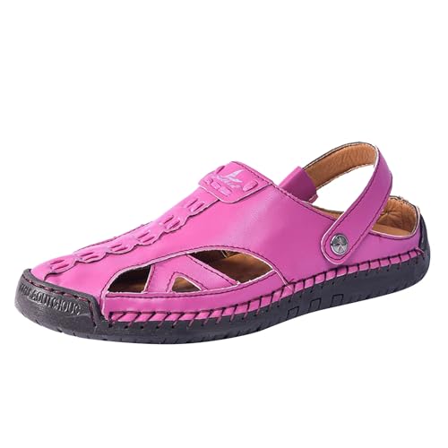 Sandales cuir bout couvert offrant protection et semelle crantée
