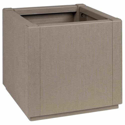 Foknhdi Gray 14.2 x 14.2 x 13.8 inch Polypropylene Garden