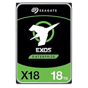 Seagate Exos X18 18TB Enterprise HDD – CMR 3.5 Inch Hyperscale SATA 6Gb/s, 7200 RPM, 512e and 4Kn FastFormat, Low Latency with Enhanced Caching (ST18000NM000J)