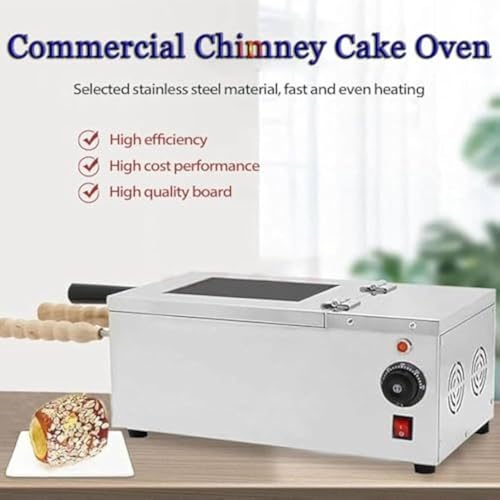 Komercyjny piec kominowy do ciasta o mocy 1600 W z 2 rolkami, urządzenie do wypieku rożków waflowych do pysznego pieczywa kominowego, idealny