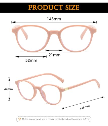 Image of EYLRIM Classic Round Glasses for Women Men Circle Frame Blue Light Glasses Nerd Eyeglasses
