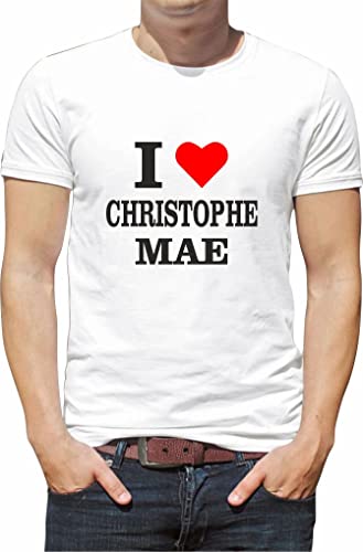 Générique t-Shirt personnalisé Chanteur i Love Christophe Mae N177 djmh Blanc (L)