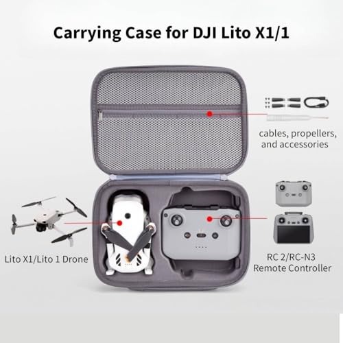 Maletín para DJI Lito 1 rígido anticaídas y bolsa protectora de viaje para colgar al hombro 3