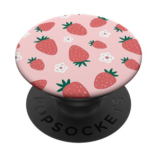 Niedliche Pop-Sockel, süße Erdbeer-PopSockets für Mädchen, niedlich PopSockets mit austauschbarem PopGrip