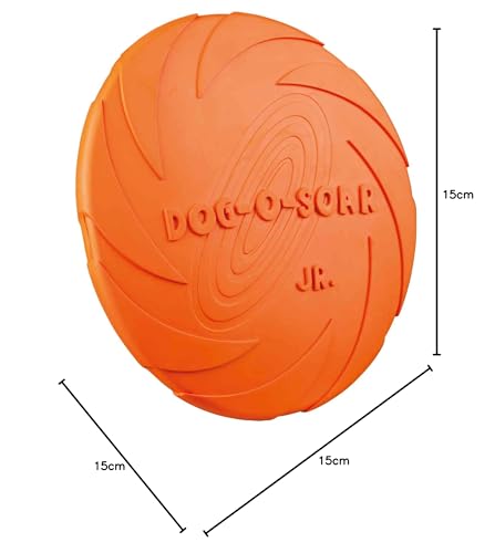 TRIXIE 33500 Dog Disc, Naturgummi, ø 15 cm, zufällige Farbauswahl (Packung mit 2)