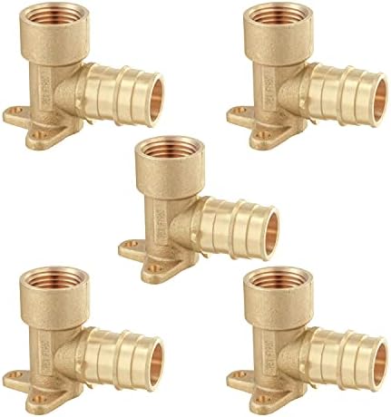 10-Pack 1" PEX-B To 3/4" Female NPT Adapters - Lead-Free Brass Crimp Fittings