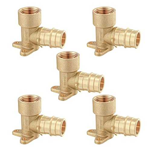 (5 sztuk) EFIELD Pex A Złączka rozprężna 3/4" x 1/2" żeńska NPT, kolanko kroplowe ucho, F1960 bezołowiowe-5 sztuk
