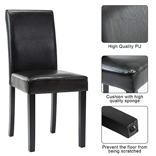 image for LSSPAID Dining Chairs Dining/Living Room Kitchen Chairs PU Leather Pad