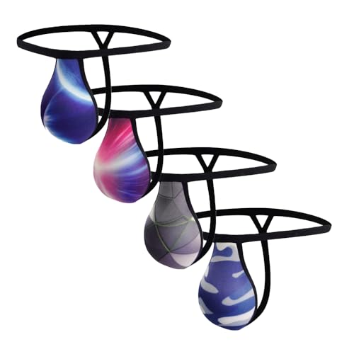 COMLIFE Men's Bulge-Enhancing Fashionable Printed Thong Underwear