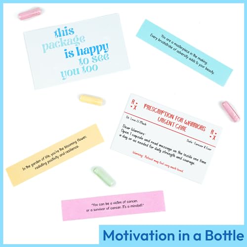 50 Warrior Messages in a Bottle, Breast Cancer Gifts, Breast Cancer Awareness, Get Well Gifts for Women after Surgery, Chemotherapy Must Haves, Cancer Survivor Gifts4