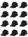 OAKFARM 12 Pack Sublimation Hats for Men Blank Trucker Hats Bulk Snapback Mesh Women Baseball Caps DIY Custom Pure Black