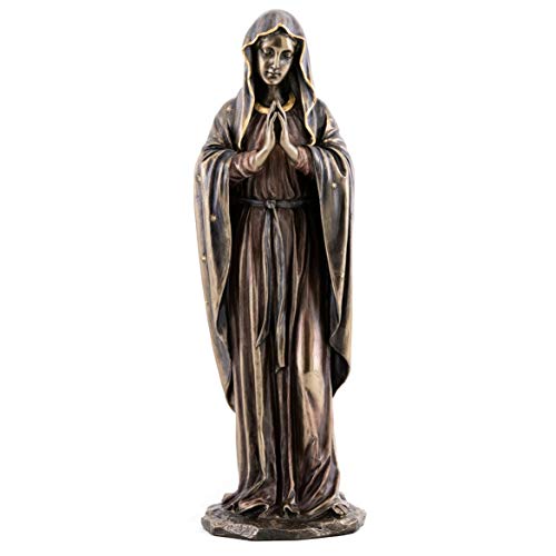 Top Collection Virgin Mary Statue- Roman Catholic Sculpture in Premium Cold Cast Bronze- 12-Inch Collectible Figurine