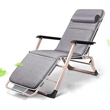 Zero Gravity Chair, Reclining Camping Lounge Chair Double Tube Reclining Patio Chairs Folding Recliner for Indoor and Outdoor,Gray,4D Breathable Cotton