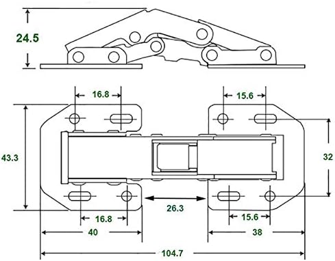 4 X Probrico Cabinet 90 Degree Full Overlay Hinges Kitchen Surface Mount Hinges Furniture Concealed Cupboard Door Hinge with Screws  Easy to Install