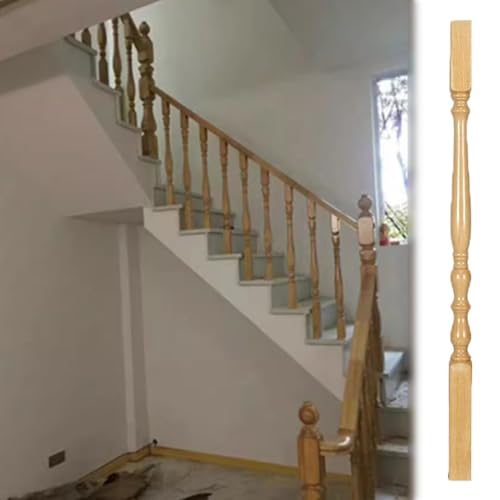 Balusters for Staircase Interior White Wood, 95 cm Height Spindles